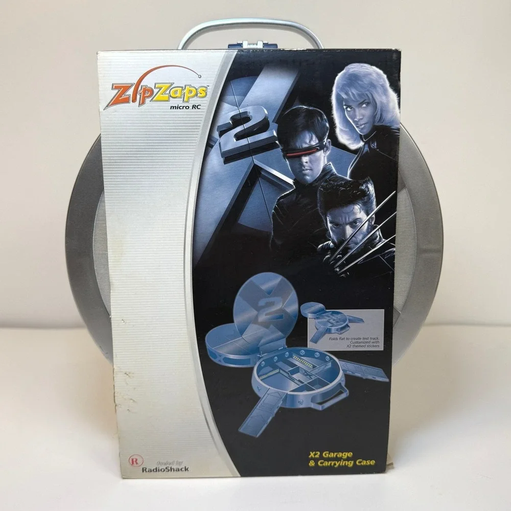New RadioShack ZipZaps Micro RC X2‎ Garage Carrying Case Marvel X-Men 2003